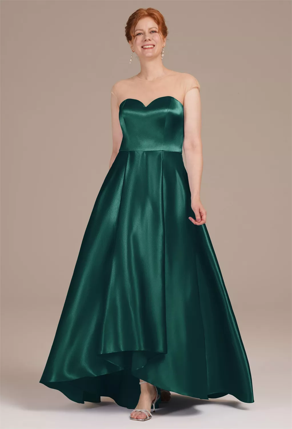 AW Theodosia Hunter Green  Spring Mother of The Bride Dresses